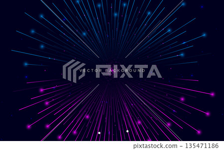 Abstract blue and pink light lines swirl on dark background. Speed movement concept. Abstract blue and pink light lines swirl on dark background. Speed movement concept. 135471186