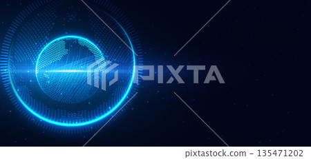 Global speed blue rays connection network on dark blue background. High speed technology futuristic concept. Global speed blue rays connection network on dark blue background. High speed technology futuristic concept. 135471202