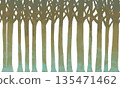 Picture book style winter tree background 135471462