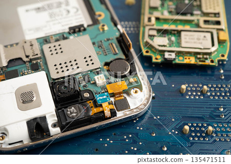Repairing and upgrade circuit mainboard of notebook, electronic, computer hardware and technology. 135471511