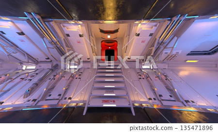 Scenery inside the spacecraft 135471896