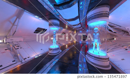Scenery inside the spacecraft Scenery inside the spacecraft 135471897