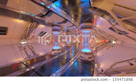 Scenery inside the spacecraft Scenery inside the spacecraft 135471898