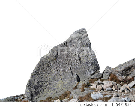 stone isolated on white background stone isolated on white background 135471935
