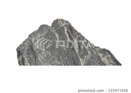 granite stone isolated on white background 135471936