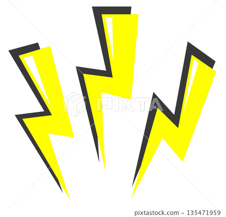 Illustration material of lightning and thunder that causes dangerous electrical discharge and electrocution Illustration material of lightning and thunder that causes dangerous electrical discharge and electrocution 135471959