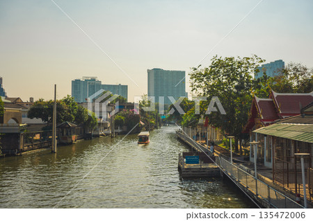 asia travel with people travel by boat on river at Bangkok Thailand in summer season asia travel with people travel by boat on river at Bangkok Thailand in summer season 135472006