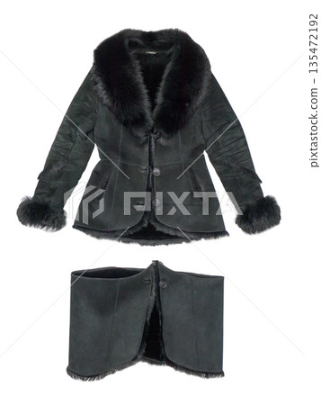 Women's sheepskin coat. Women's sheepskin coat. 135472192