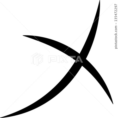 Batten forehead scar cross men vector illustration material 135472297