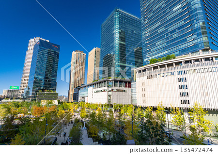Osaka Prefecture: Cityscape of Umeda, the center of Osaka Osaka Prefecture: Cityscape of Umeda, the center of Osaka 135472474