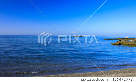 Araihama Beach in Aburatsubo on the Miura Peninsula Araihama Beach in Aburatsubo on the Miura Peninsula 135472778