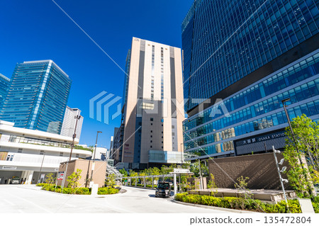 Osaka Prefecture: Cityscape of Umeda, the center of Osaka 135472804