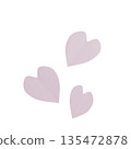 Pale pink heart illustration 135472878