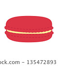Raspberry Macaron 135472893