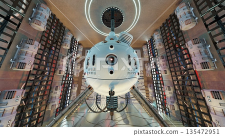 Scenery inside the spacecraft 135472951
