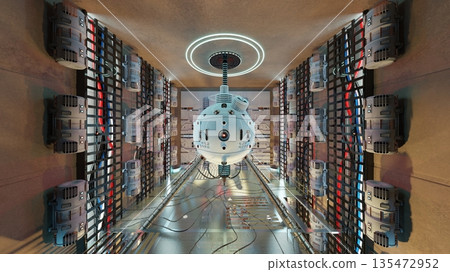 Scenery inside the spacecraft 135472952