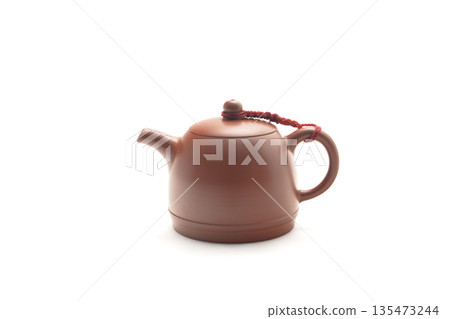 Vermilion teapot for oolong tea 135473244