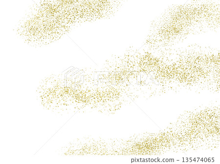 Gold sand clouds, a traditional Japanese cutout material Gold sand clouds, a traditional Japanese cutout material 135474065