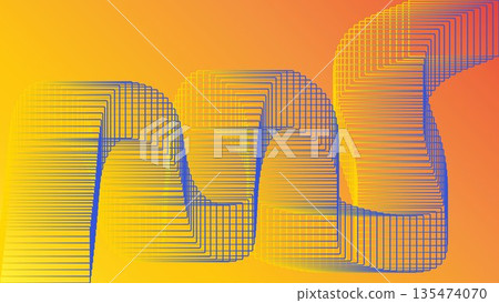 Abstract Blue and Yellow Liquid Wave Background: Vibrant 3D Translucent Mesh Ribbon Motion Graphic, Energetic Flow for Tech Branding and Web Design Abstract Blue and Yellow Liquid Wave Background: Vibrant 3D Translucent Mesh Ribbon Motion Graphic, Energetic Flow for Tech Branding and Web Design 135474070