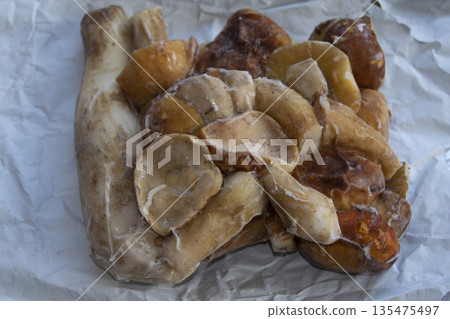 frozen wild porcini mushroom block for smart zero waste cooking frozen wild porcini mushroom block for smart zero waste cooking 135475497