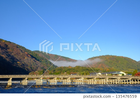 Togetsukyo Bridge on a clear autumn day Togetsukyo Bridge on a clear autumn day 135476559