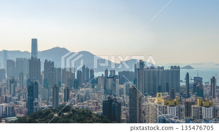 Jan 9 2026 Bustling Streets of Yau Tsim Mong District in Hong Kong 135476705