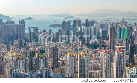 Jan 9 2022 Bustling Streets of Sham Shui Po District in Hong Kong Jan 9 2022 Bustling Streets of Sham Shui Po District in Hong Kong 135476712