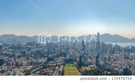 Jan 9 2026 Bustling Streets of Yau Tsim Mong District in Hong Kong 135476724