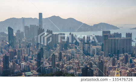 Jan 9 2026 Bustling Streets of Yau Tsim Mong District in Hong Kong 135476726