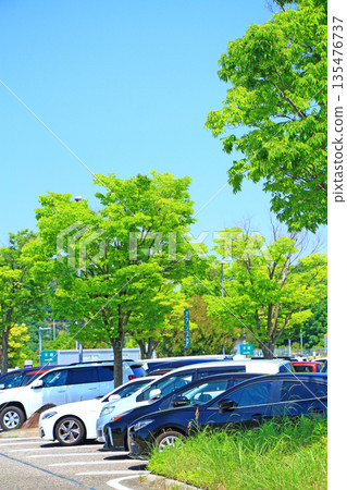 A view of the bustling Kuragaike Parking Area in Toyota City, Aichi Prefecture 135476737