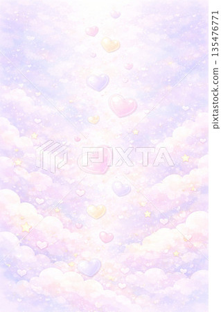 情人節系列：升起的心 夢幻浪漫背景 135476771