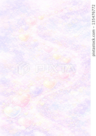 情人節系列：夢幻可愛的背景，飾以彎曲的心形圖案 135476772