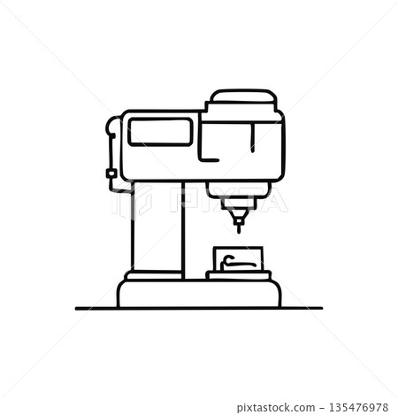 Industrial Machine Line Icon Illustration Industrial Machine Line Icon Illustration 135476978
