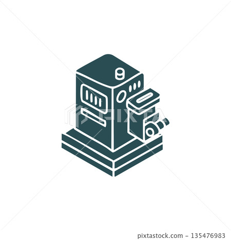 Smart Factory Isometric Icon 135476983