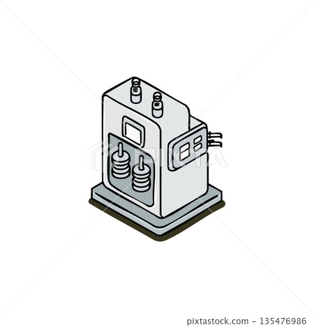 Industrial Machine Control Panel Icon 135476986