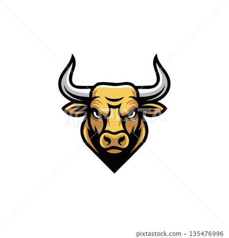 Bull Head Mascot Logo Bull Head Mascot Logo 135476996