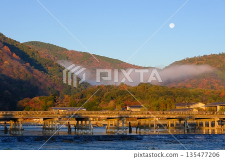 Full moon and Togetsukyo Bridge Full moon and Togetsukyo Bridge 135477206