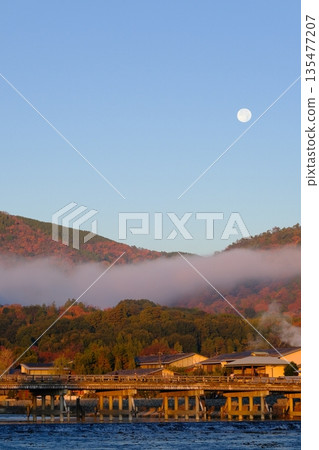 Full moon and Togetsukyo Bridge Full moon and Togetsukyo Bridge 135477207