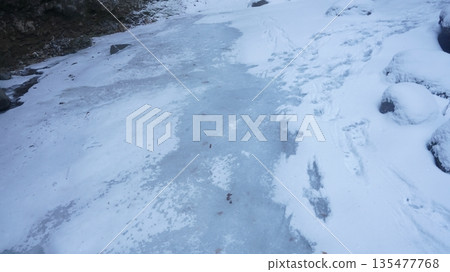 Naruiwa River Frozen Waterfall 135477768