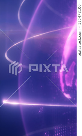 Abstract purple digital energy field with glowing dots and light waves, symbolizing data flow, futuristic technology, and global connectivity Abstract purple digital energy field with glowing dots and light waves, symbolizing data flow, futuristic technology, and global connectivity 135478106