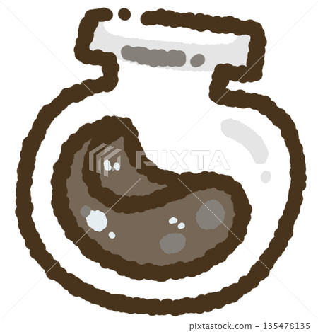 Cute Magic Potion Bottle Illustration Cute Magic Potion Bottle Illustration 135478135