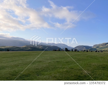 Castlerigg stone circle standing in lake district landscape Castlerigg stone circle standing in lake district landscape 135478372