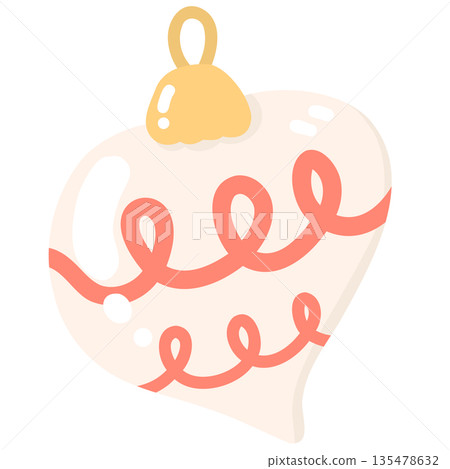 Cute Christmas Ornament Illustration Cute Christmas Ornament Illustration 135478632