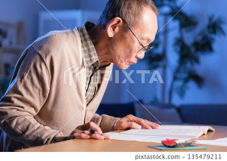 Senior man end-of-life planning Senior man end-of-life planning 135479211