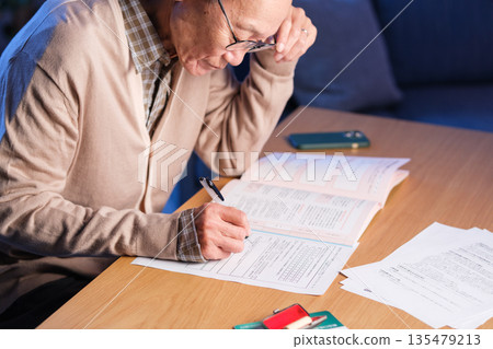 Senior man end-of-life planning Senior man end-of-life planning 135479213