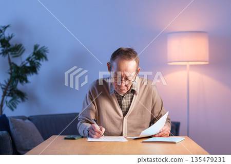 Senior man end-of-life planning Senior man end-of-life planning 135479231