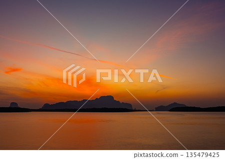 Aerial view sunset sky,Nature light Sunset or sunrise over sea,Colorful scenery sunset sky background,Amazing cloud background Aerial view sunset sky,Nature light Sunset or sunrise over sea,Colorful scenery sunset sky background,Amazing cloud background 135479425