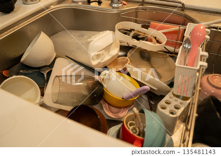 Dirty kitchen sink Dirty kitchen sink 135481143