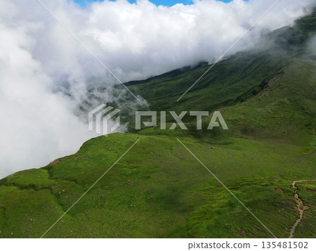 Rising mountain clouds Rising mountain clouds 135481502