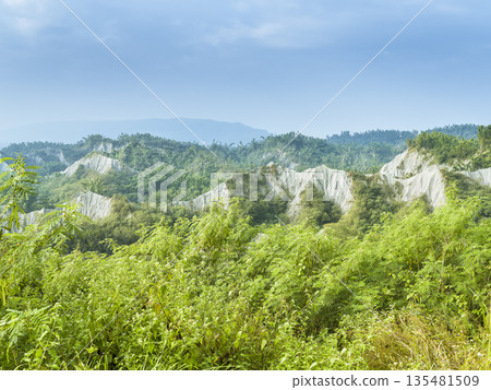 Tianliao Moon World, Taiwan, Kaohsiung City, mudstone mountain range 135481509